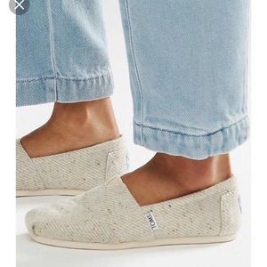 TOMS Cream Speckled Wool with Shearling